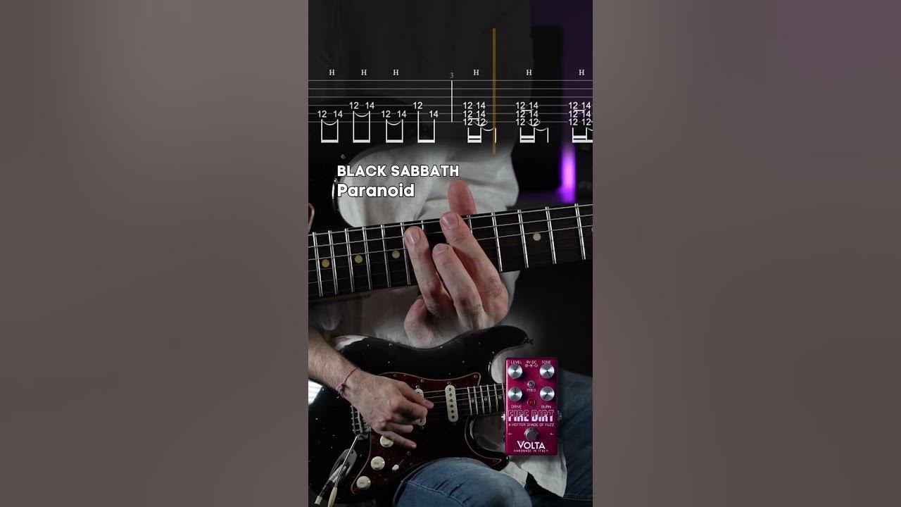 BLACK SABBATH - Paranoid Tutorial & TABS