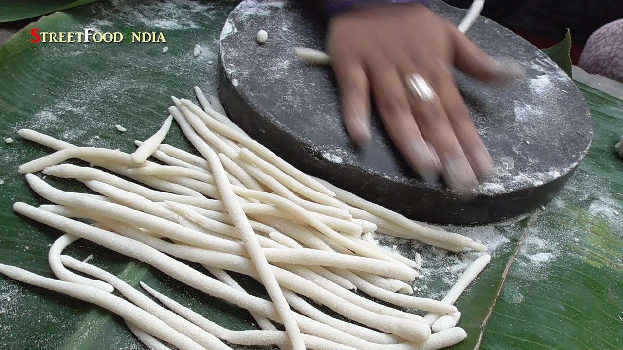 Hand Made RICE NOODULS  Big SIZE  Hand Made-  Andhra vantalu బెల్లం తాలికలు | Street Food INDIA