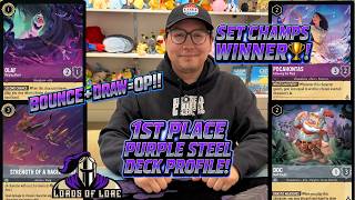 Purple Steel WINS Set Champs! 🏆 1st Place Lorcana Deck Profile (Bounce & Draw Control)