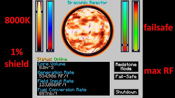 Draconic Reactor Control [MC 1.12.2] stable, 8000K, 1% shield