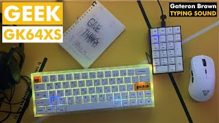 Geek Gk64Xs Gateron Brown Superlubed Stock Stabs Like-Tofu Case Japanese Cherry Profile