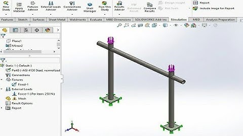 #Static analysis pipe column design for simulation analysis for solidworks simulation analysis#