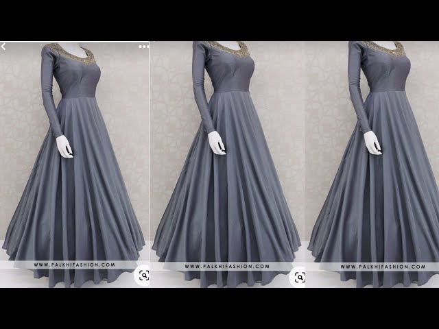 long umbrella frock cutting and stitching in hindi - YouTube
