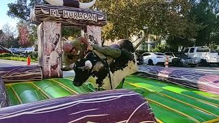 First mechanical bull ride Jason Robo @ BNS Brewing