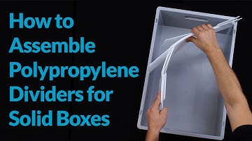 How to Assemble Polypropylene Dividers for Solid Boxes