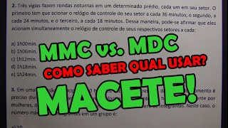 MMC e MDC - 6 QUESTÕES CONCURSO