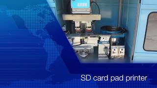automatic 2 color SD card pad printing machine