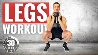 30 MIN LEG WORKOUT with DUMBBELLS | Push Pull Legs Split