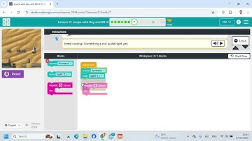 Lesson 11 Loops with Rey and BB 8 7 Express Course  code org  #Coding #Gmaing #Website