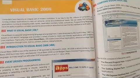 Class 8 - Computer - Ch. 7 - Visual Basic 2008- Part -1