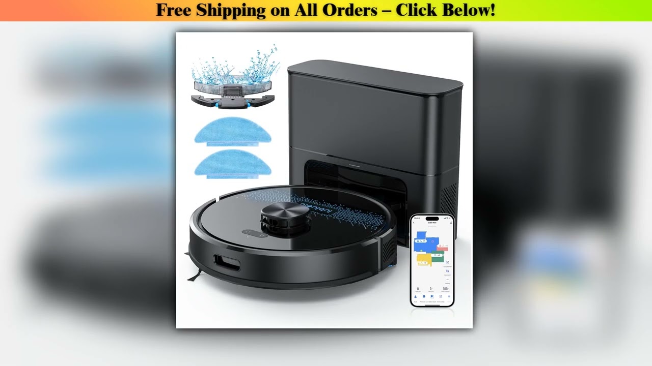 Lubluelu SL60 Max Robot Vacuum Mop 3-in-1 5000Pa Strong Suction  Easy cleaning of long hair dog