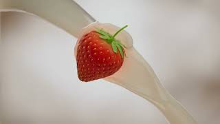 strawberry splash in cream