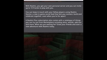 Minecraft - New Inbox Message About Realms #shorts