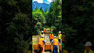 Building the Impossible: Mega Bridge Through the Wilderness! 😲 #travelviralvideo