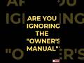 "Are You Ignoring the 'Owner's Manual'?" By President Dieter F. Uchtdorf