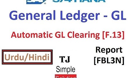 SAP-FI-GL-14 -  Automatic GL Clearing in SAP S/4HANA [F.13] [FBL3N] - Urdu/Hindi