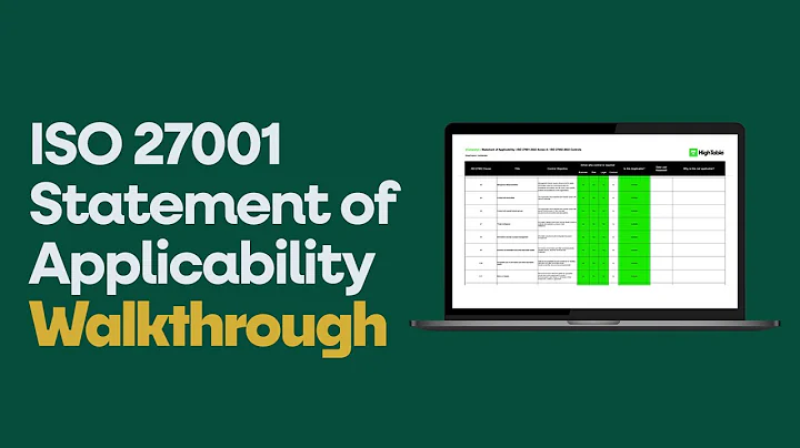 ISO 27001:2022 Statement of Applicability Template Walkthrough