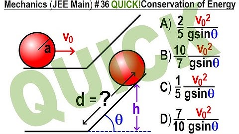 JEE Main Physics Mechanics #36 QUICK! Conservation of Energy