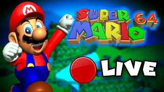 🔴LIVE PLAYING THROUGH SUPER MARIO 64 FULLY FOR THE FIRST TIME!!!! #roadto600