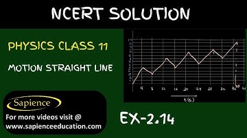 Class 11 Physics NCERT Solutions | Ex 2.14 Chapter 2| MOTION IN STRAIGHT LINE  By Sapience Education