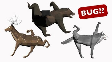 Procedural animation of wolf, bear & deer gone wrong