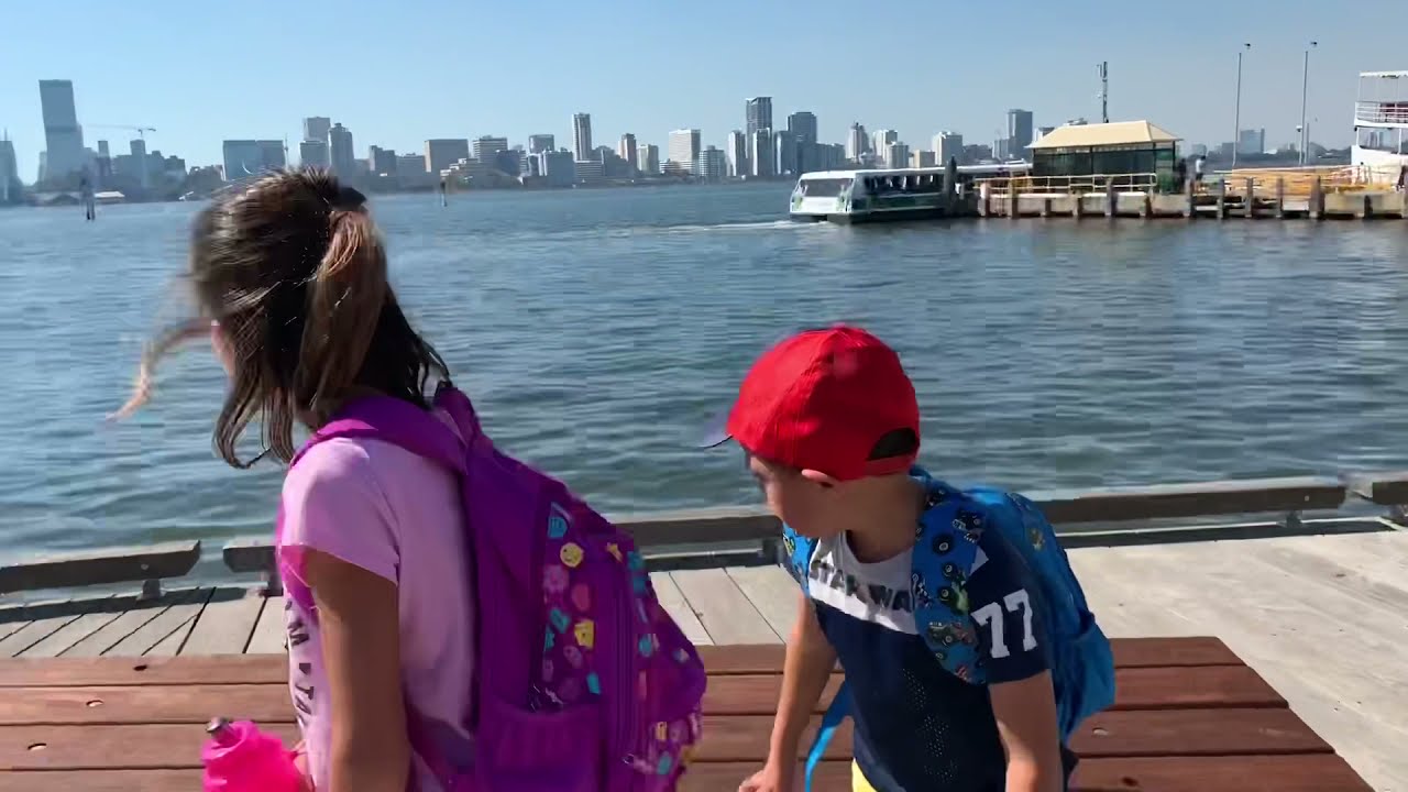 Ferry ride across Swan river Elizabeth Quay-South St/Perth City Western Australia