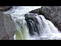 Slow mo river waterfall over rocks 2