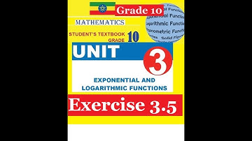 Mathematics Grade 10 Unit 3 Exercise 3.5 @mathT_21