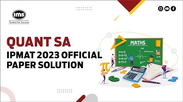 IPMAT Indore 2023 Paper Solutions QA (SA) | Ft. Durga Sankar - National Chief Mentor