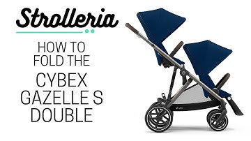 Cybex Gazelle S kinderwagen tutorial: opvouwen met twee bevestigde stoelen