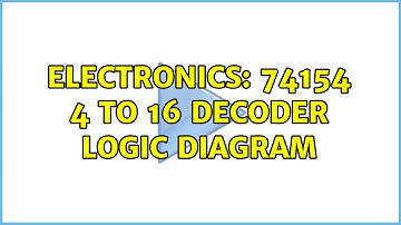 Electronics: 74154 4 to 16 decoder logic diagram (3 Solutions!!)