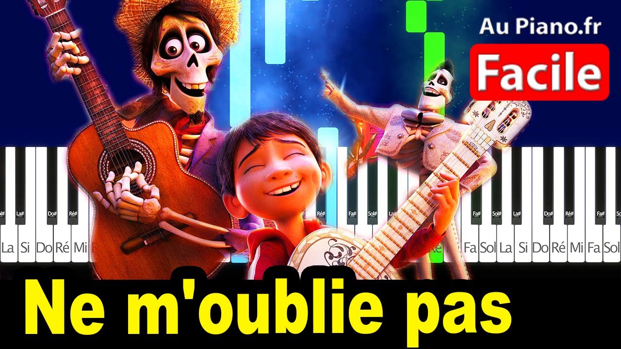 Musique débutants Tutorial Piano Facile Disney Coco 