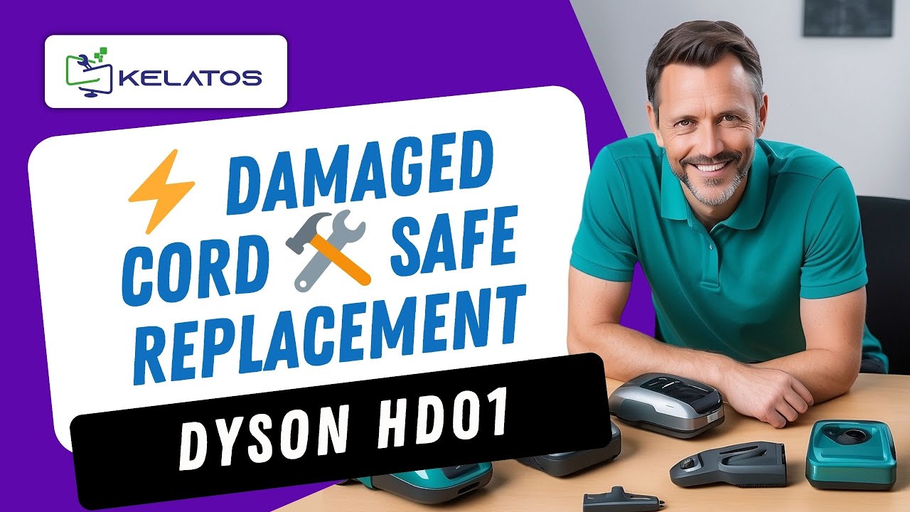 How to fix ⚡damaged cord on Dyson HD01 dryer? 🛠️ Step-by-step