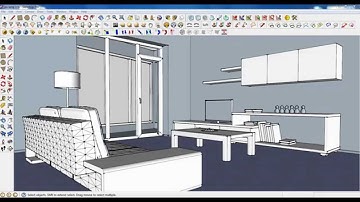 Sketchup Tutorial Part 04: Living room modeling (Plant)