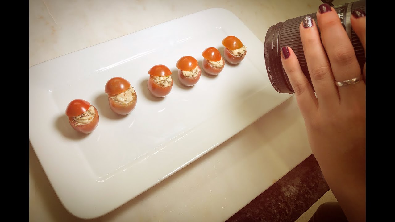 Tomates cherry rellenos, fáciles y sabrosos // Aperitivos con encanto