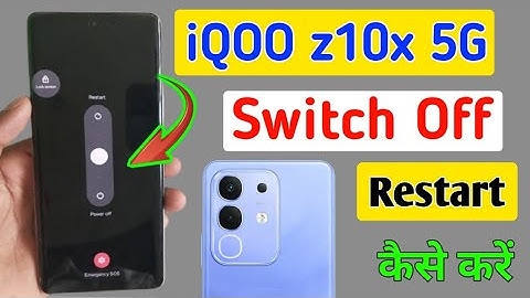iQOO z10x 5g me switch off kaise kare/how to power button switch of restart setting in iQOO z10x 5g
