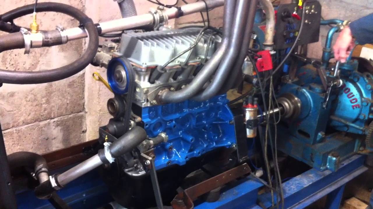 Trac Prep Ford Cvh Race Engine On Bench Dyno Youtube