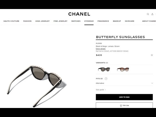 CHANEL Acetate CC Butterfly Sunglasses 5414-A Black 708210