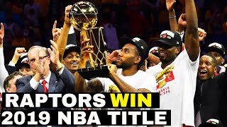 Raptors celebrate game 6 victory over the warriors in jurassic park