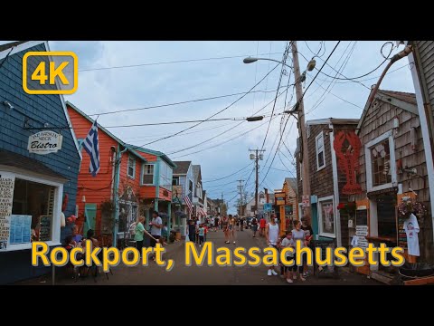 Driving in Downtown Rockport, Massachusetts - 4K60fps