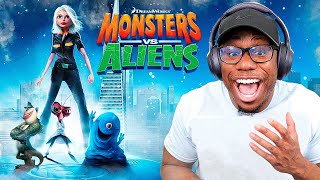 I Watched *MONSTERS VS ALIENS* For The FIRST Time \& Its HILARIOUS!!