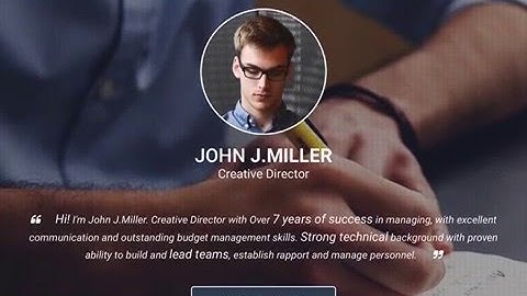 The CV - Responsive vCard and Resume Website Template - DEMO