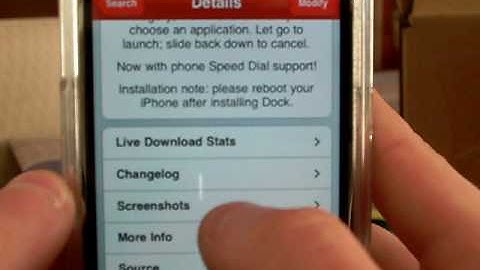 iPhone SunBurst Cydia Dock