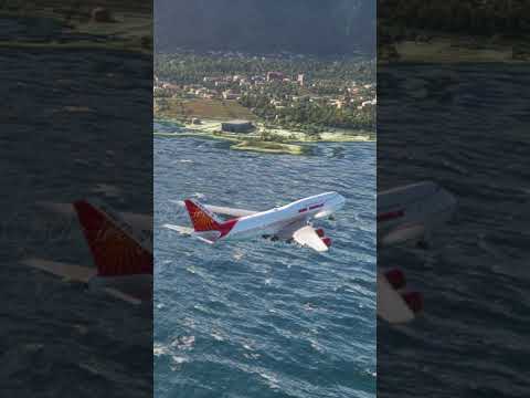 Hard Landings Air India Boeing 747 at Palermo Airport  #shorts