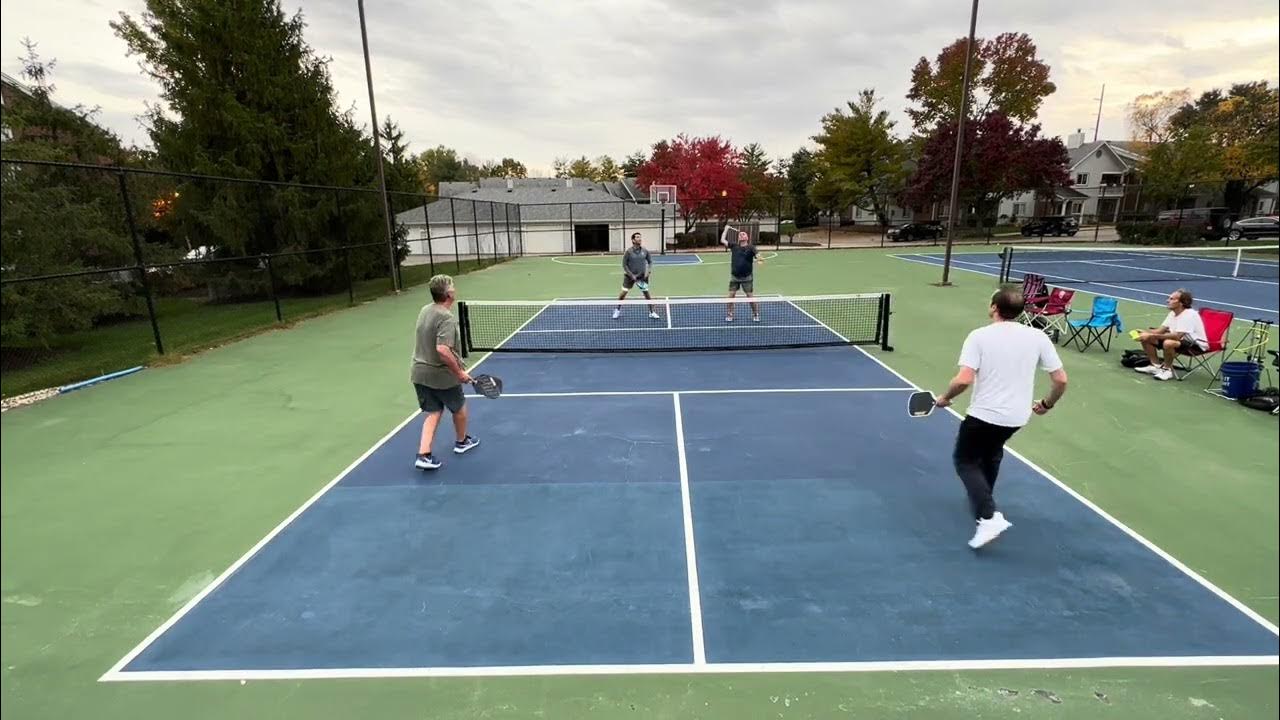 Bill with an amazing return of a lob. pickleball YouTube