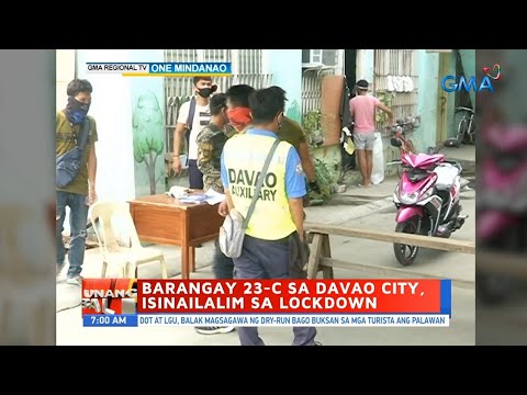 UB: Barangay 23-C sa Davao City, isinailalim sa lockdown