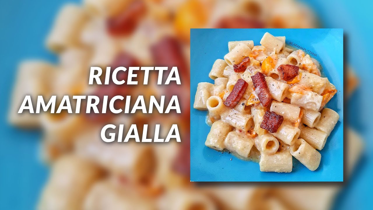 Pasta all'Amatriciana Gialla Ricetta Amatriciana con pomodorino