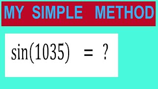 Find   trigonometry angle         sin⁡(1035)    =   