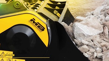 MB L Crusher Bucket on Skid Steer