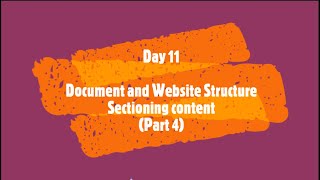 HTML Tutorial | Marathi | Day 11 Document And Website Structure #part 4